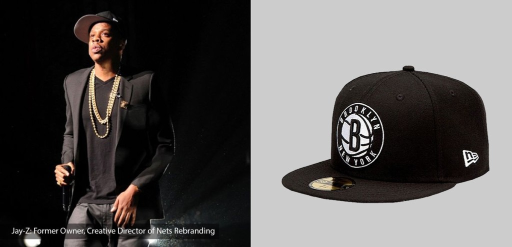 Jay-Z wearing a NBA Brooklyn New York Nets 2012